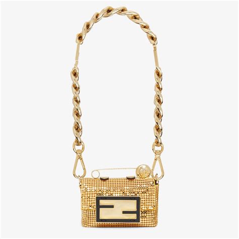 fendi nano baguette gold|fendi nano baguette charm.